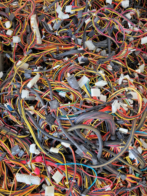 Cable tray at a German landfill site, Germany